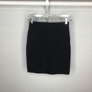 BEBE sexy black bandage solid skirt